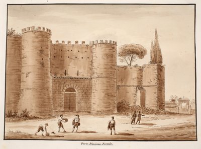 The Porta Pinciana, closed by Agostino Tofanelli